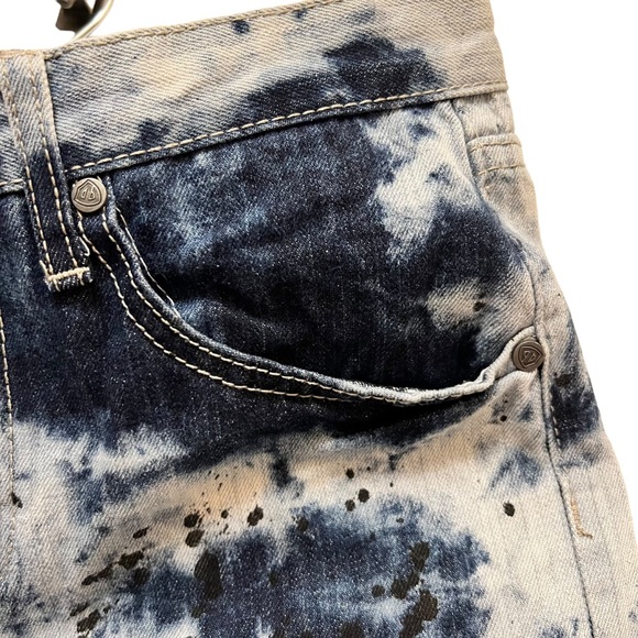 Encrypted Acid Wash Blue Denim Jeans Junior Size 16 - Picture 3 of 9